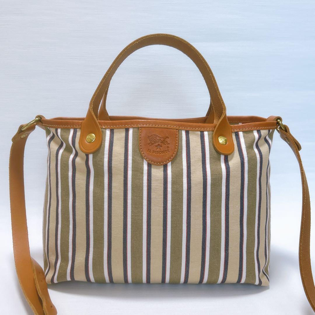 未使用級✨イルビゾンテ✨トートバッグ ショルダー 2way マルチストライプ