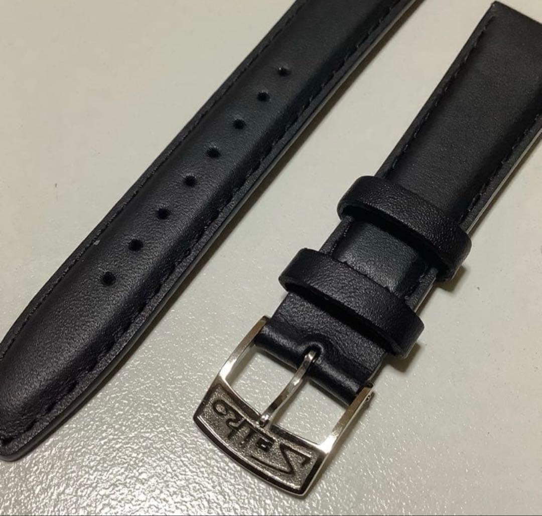 黒 レザーベルト セイコー
