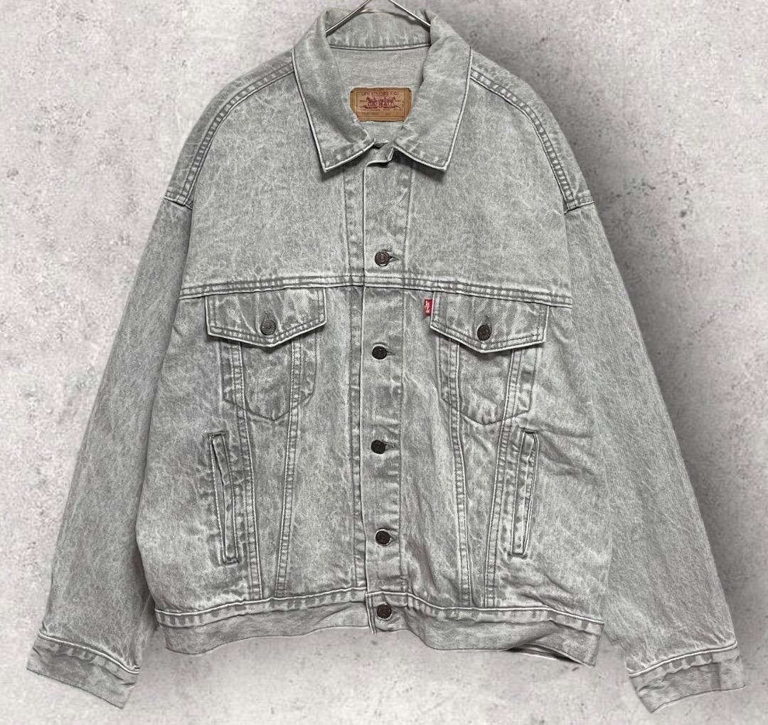 80s LEVI'S USA製 アシッド ウォッシュ Gジャン グレー ブラック