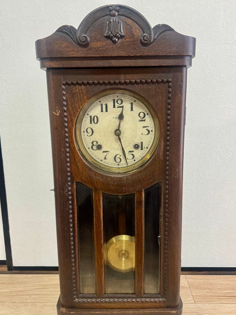 愛知時計　レトロ　ボンボン時計　壁掛け時計　ゼンマイ時計