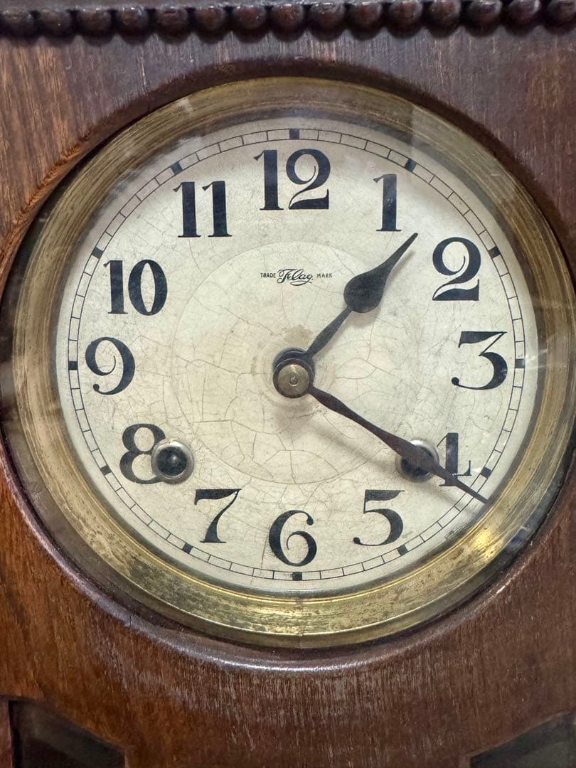 愛知時計　レトロ　ボンボン時計　壁掛け時計　ゼンマイ時計