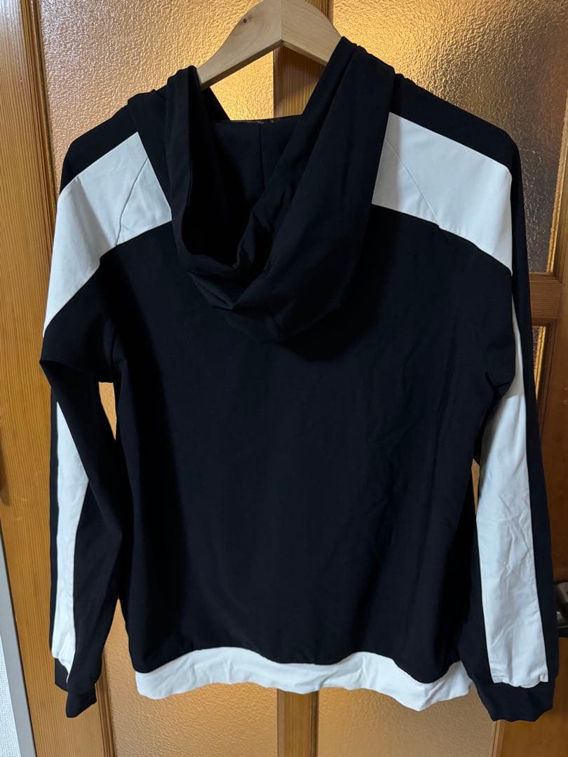 CRONOS激レア国産 フード付きスポーツジャケット 黒/白M