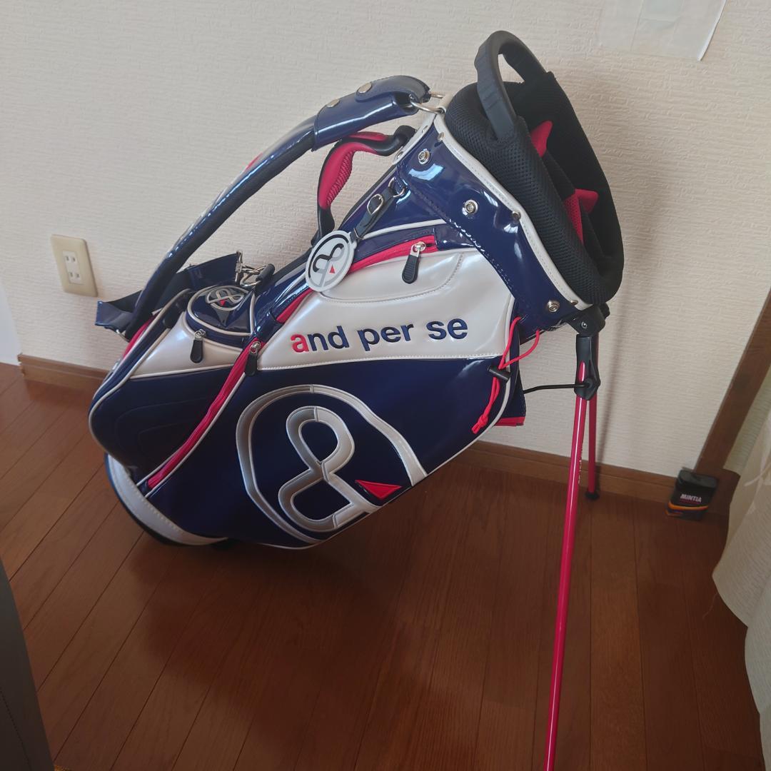 and per se キャディバッグ ネイビー限定