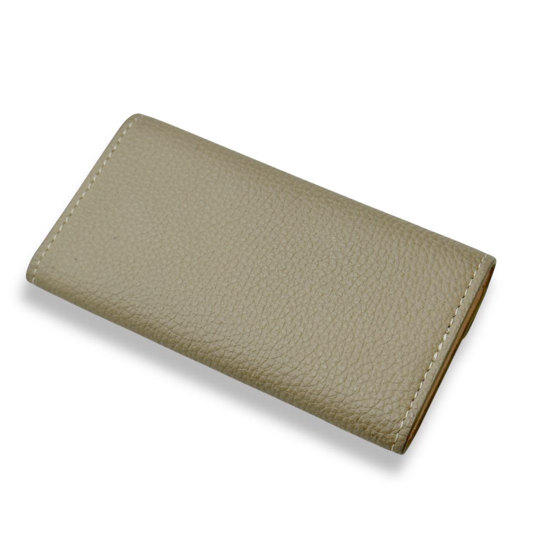 ボナベンチュラ 4連 キーケース レザー ステッチ グレージュ ベージュ ピンク