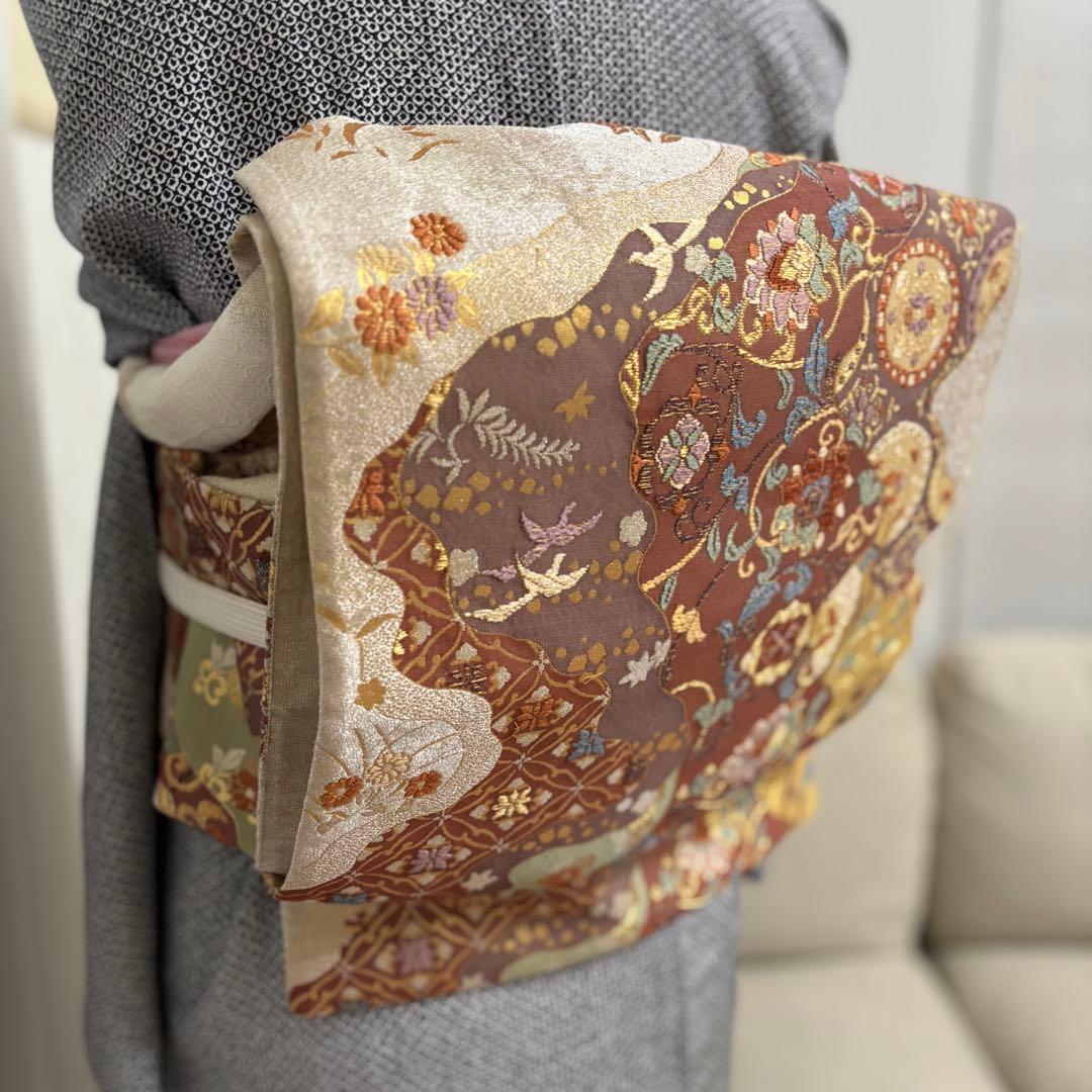 訪問着　フルセット　着物　帯　帯締め　帯締め