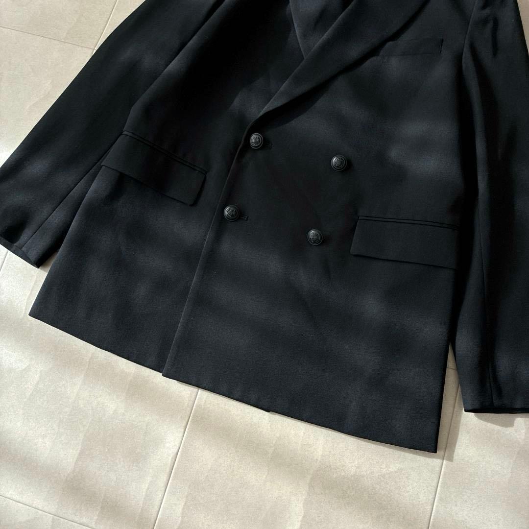 極美品 プルミエアロンディスモン♡ウールツイルジャケット ダブル ブラック 38