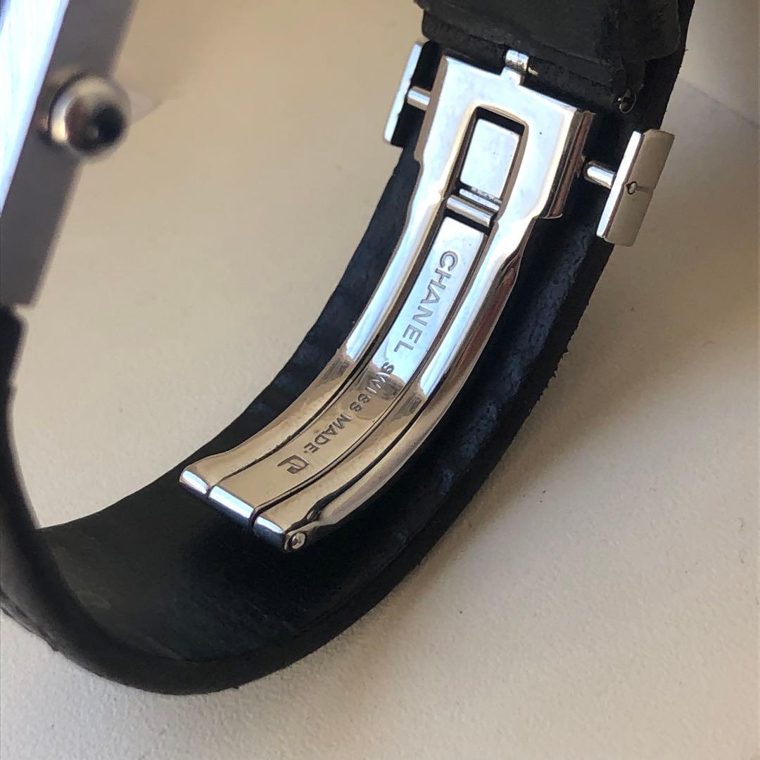 【美品】CHANEL マトラッセ　ブラック レザーベルト 時計