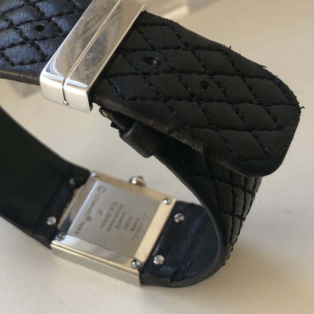 【美品】CHANEL マトラッセ　ブラック レザーベルト 時計