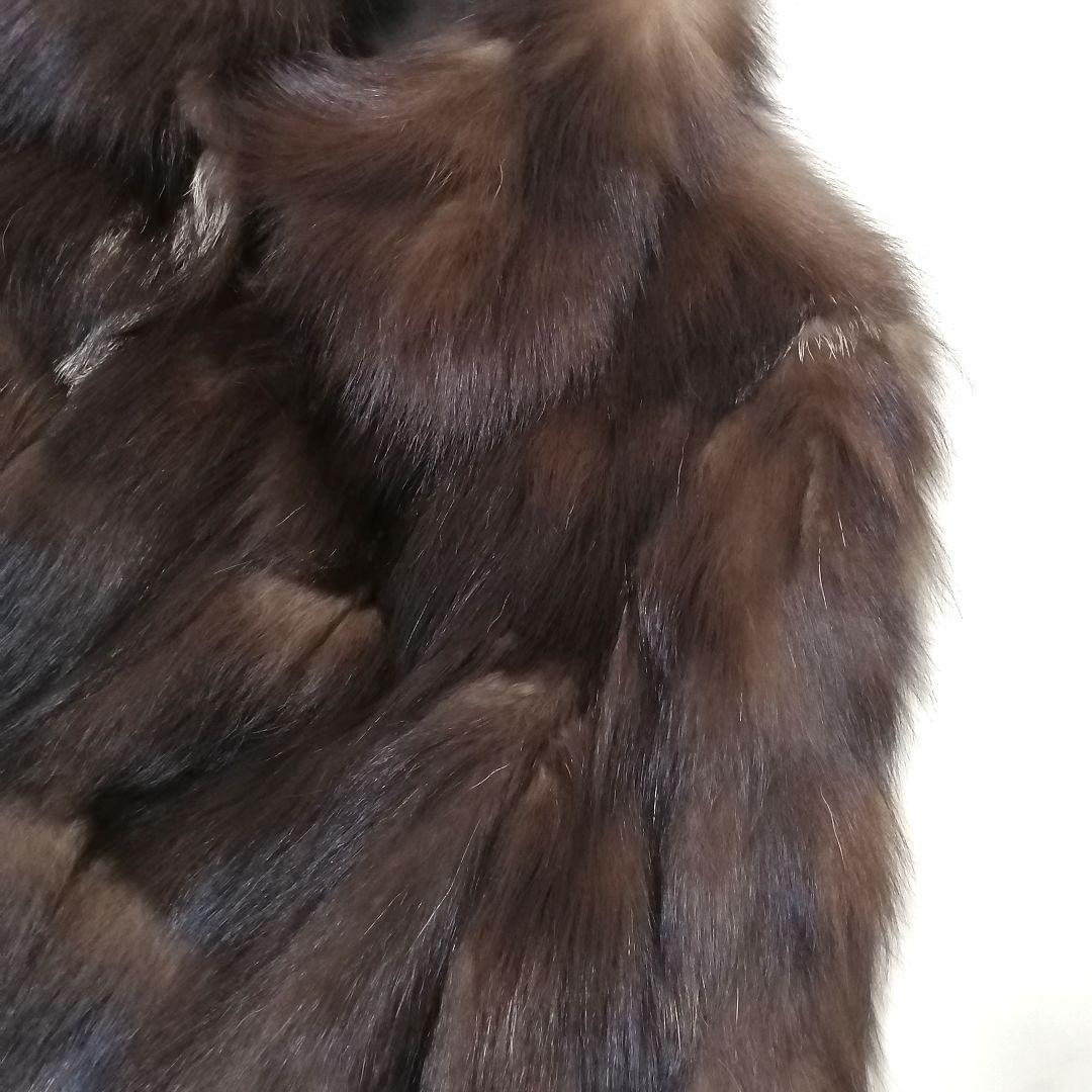 フォックス　毛皮 コート　ベリー　毛並み良好　リアルファー　ボリューム　ブラウン