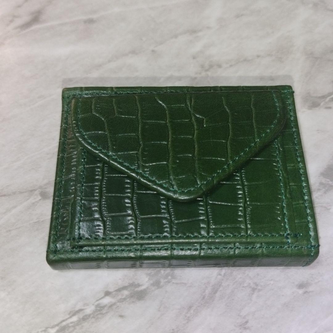 AMEX限定　EXENTRI MULTIWALLET Caiman Green