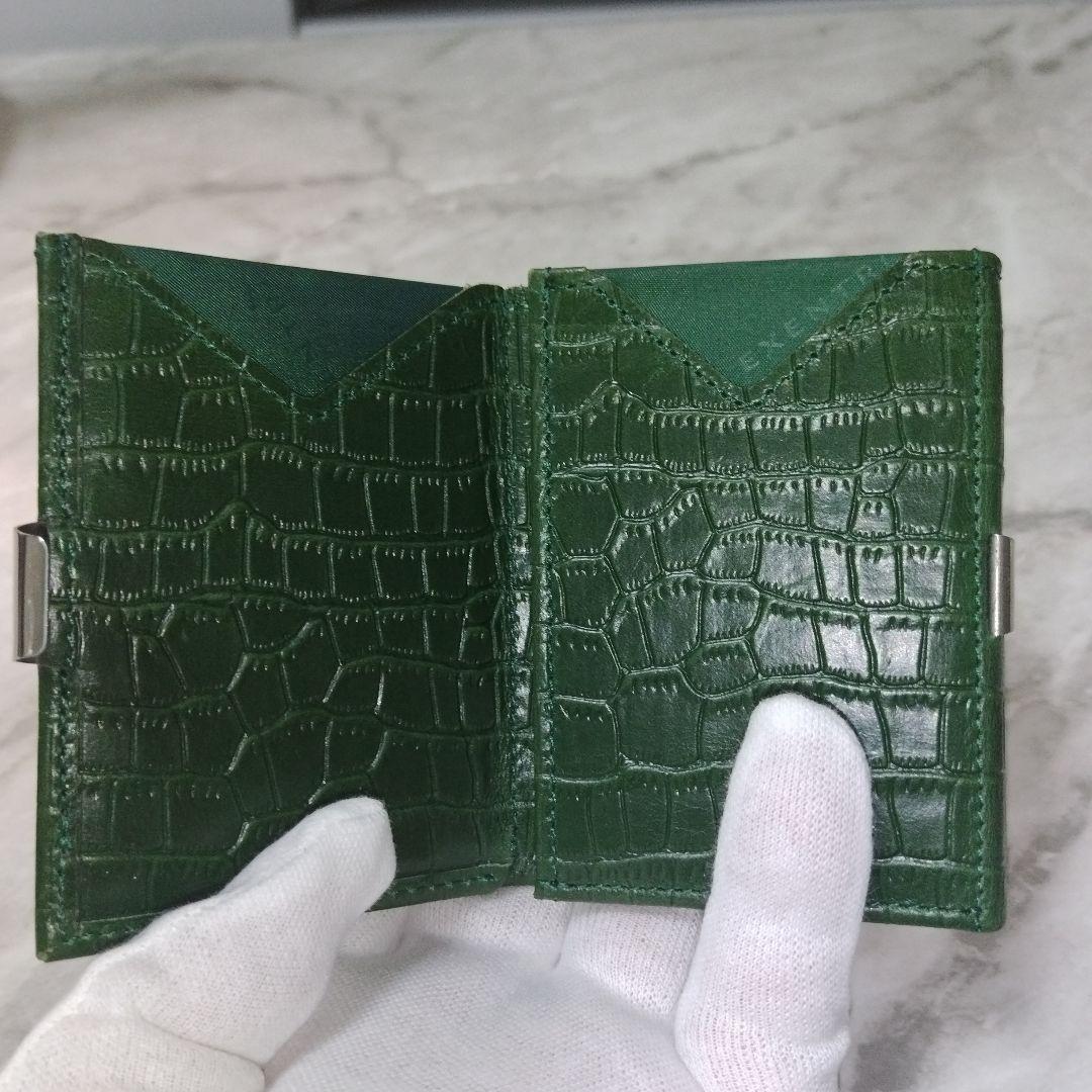 AMEX限定　EXENTRI MULTIWALLET Caiman Green
