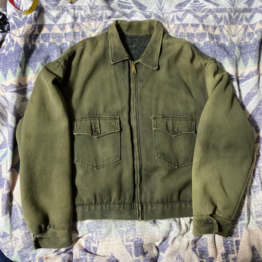 ビンテージ50s コットンウィップコード　ワークジャケット　超BIGサイズXXL