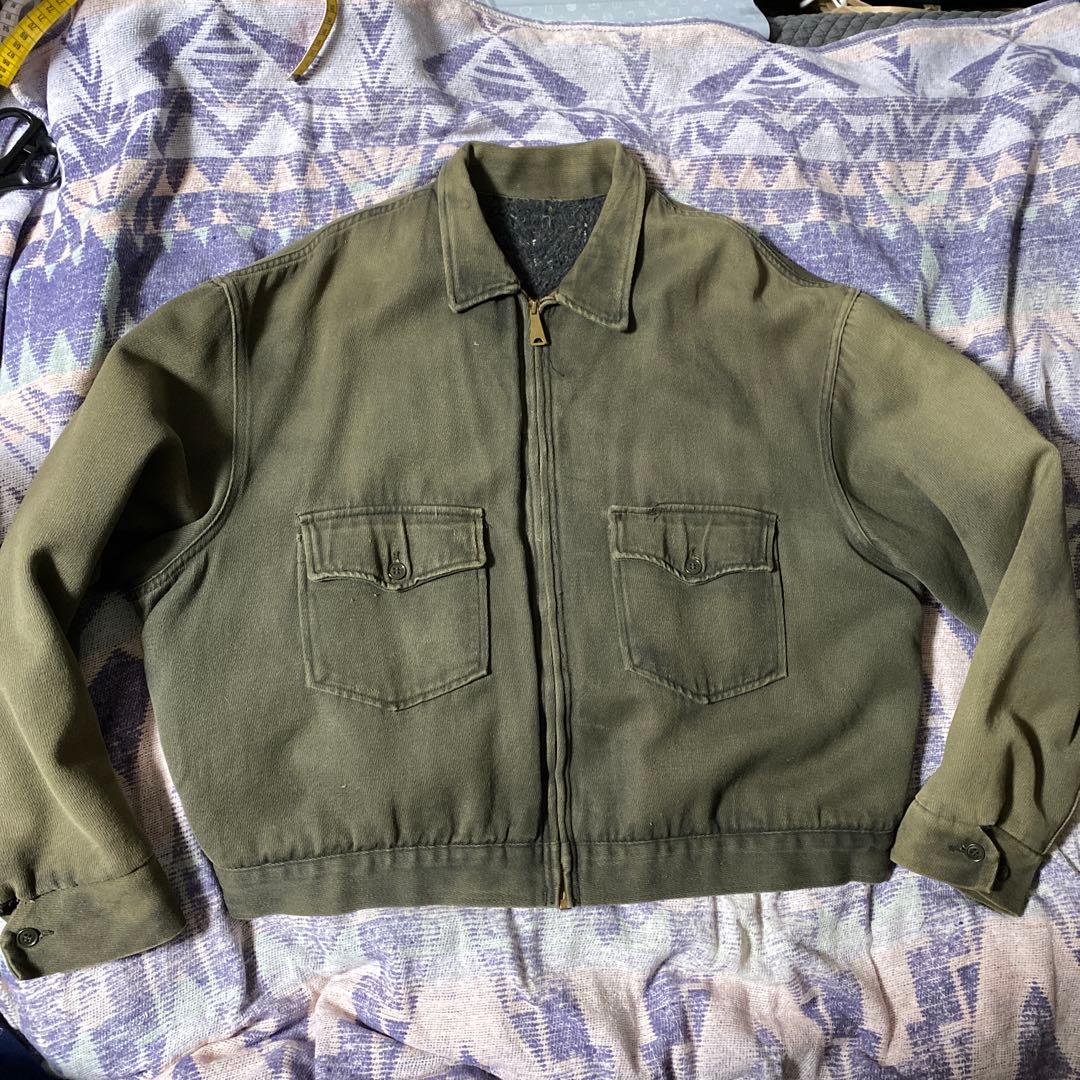 ビンテージ50s コットンウィップコード　ワークジャケット　超BIGサイズXXL
