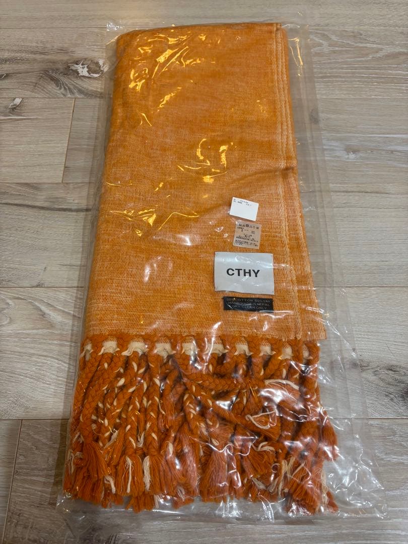 CTHY ヤクウールフリンジストール オレンジ