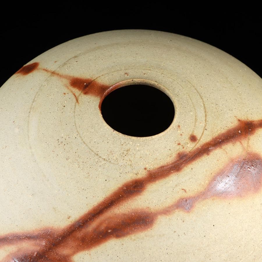 専用 Y2917 人間国宝 伊勢崎淳 備前焼 大壷 35㎝ 飾壷 共箱