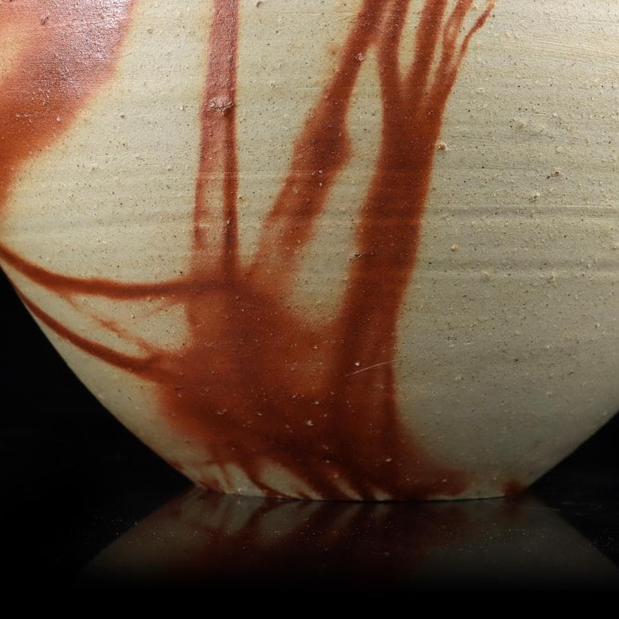 専用 Y2917 人間国宝 伊勢崎淳 備前焼 大壷 35㎝ 飾壷 共箱