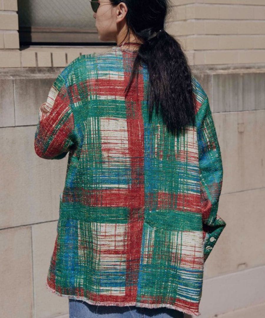 アメリ/LADY LIKE PRINT TWEEDS JACKET
