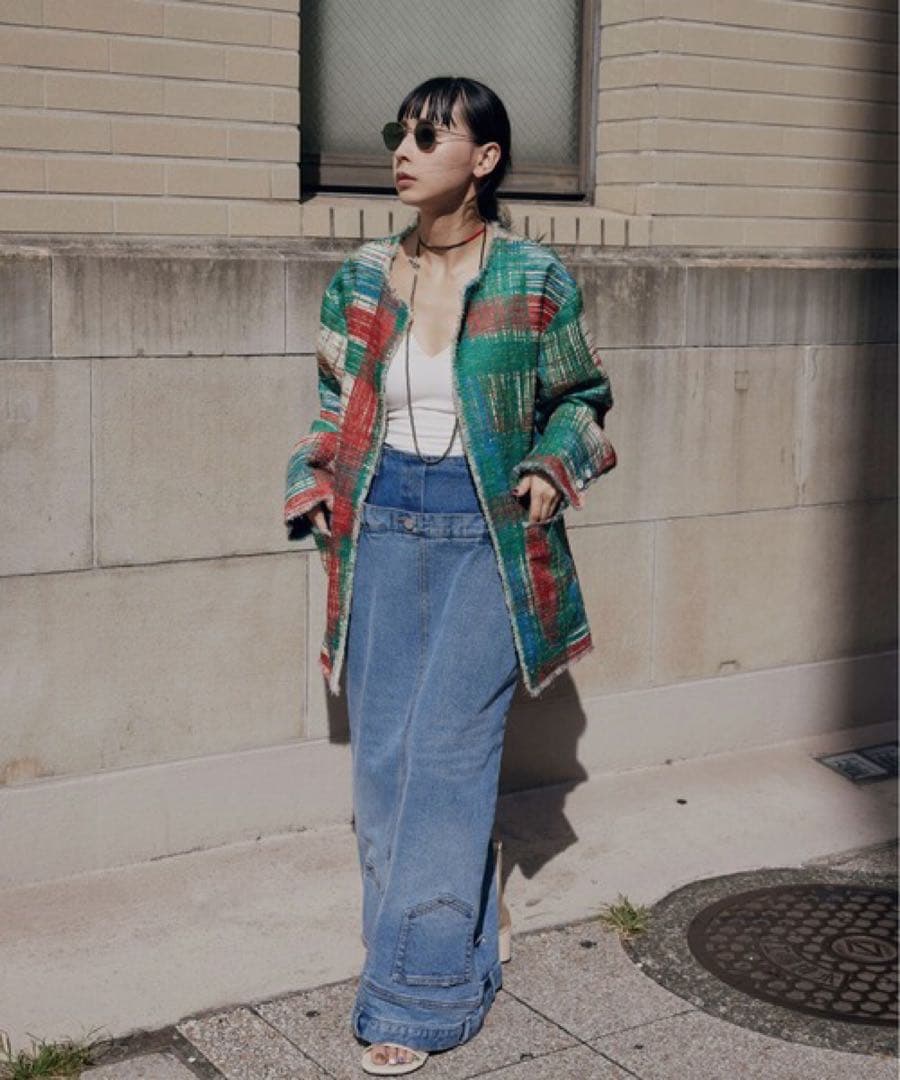 アメリ/LADY LIKE PRINT TWEEDS JACKET