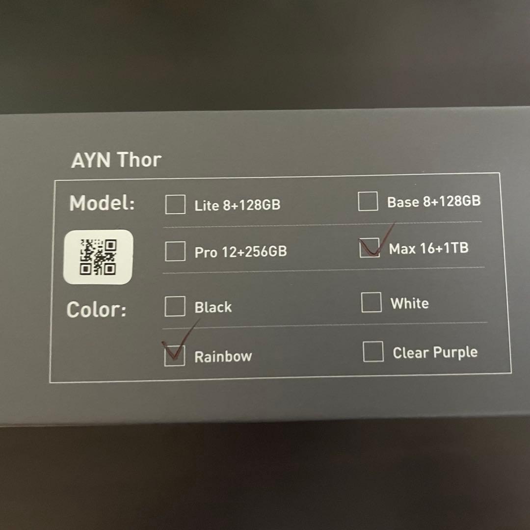 AYN Thor Max 16GB+1TB レインボー