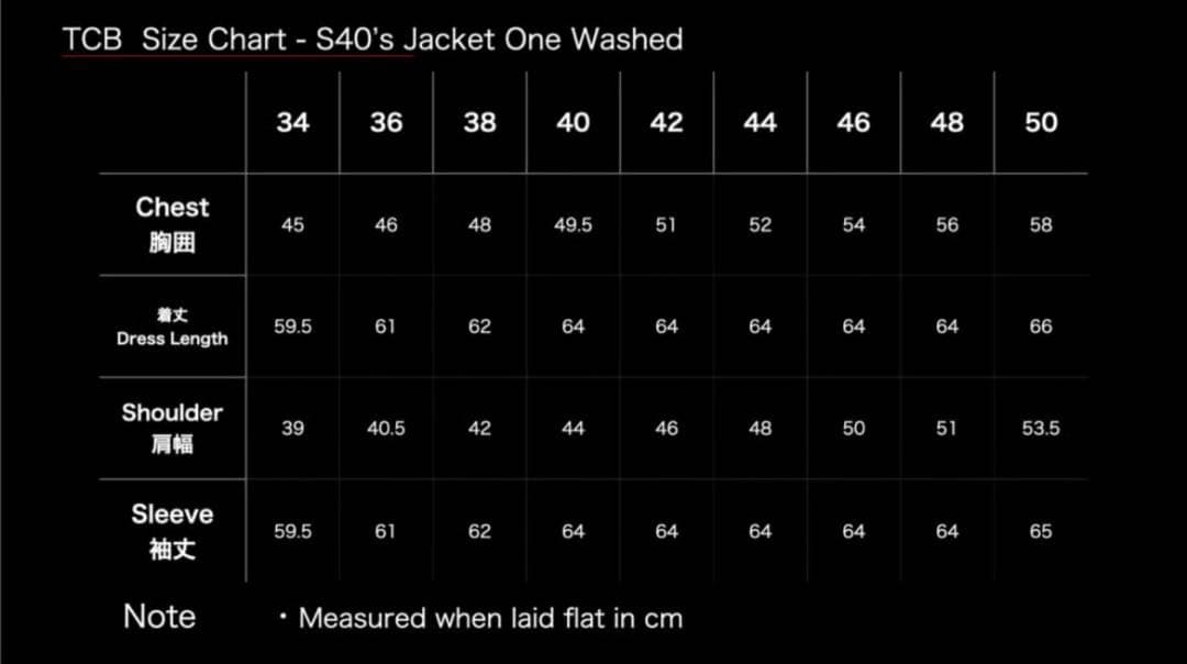 TCBジーンズ S40's 新品未使用品 サイズ42 大戦モデル
