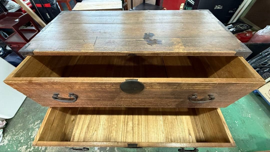 希少　桐箪笥　和家具　時代箪笥　タンス　ディスプレイ　レトロ　アンティーク　①