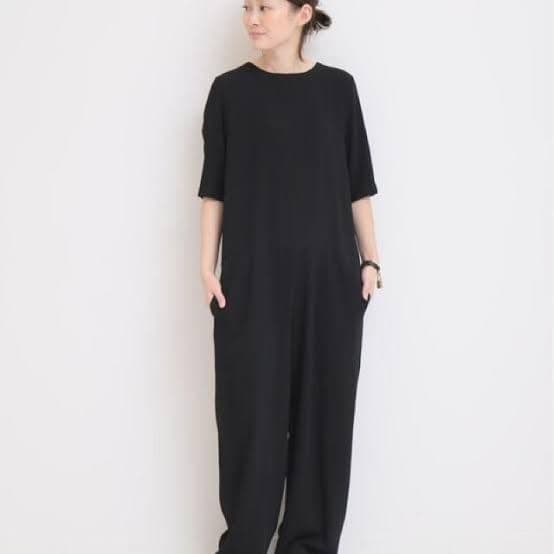 ドゥーズィエムクラス PAN BACK Vネック オールインワン