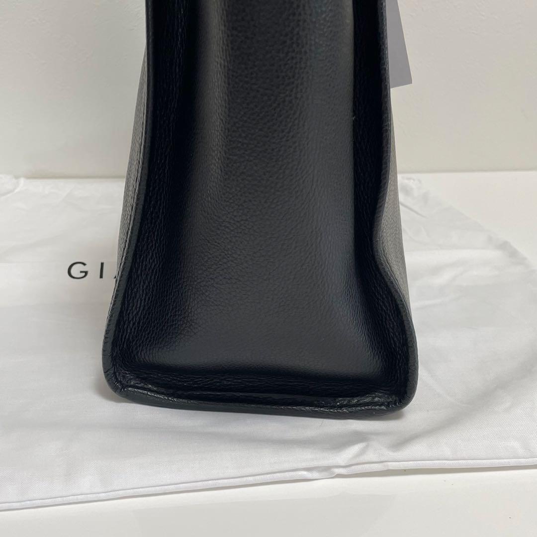 【美品】ジャンニキャリーニ マルチェッラ オール レザートートバッグ ブラック