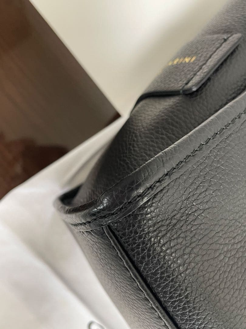 【美品】ジャンニキャリーニ マルチェッラ オール レザートートバッグ ブラック