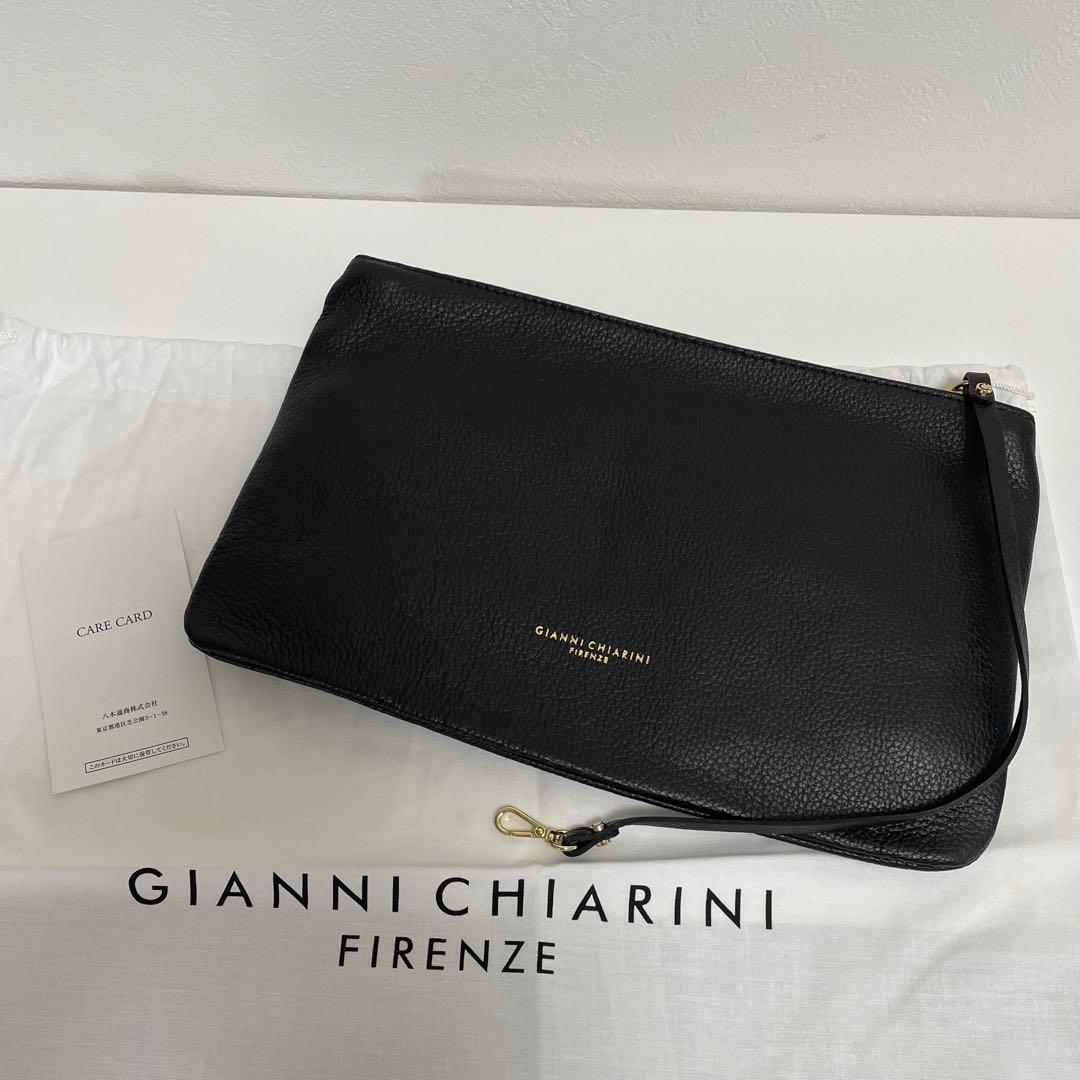 【美品】ジャンニキャリーニ マルチェッラ オール レザートートバッグ ブラック