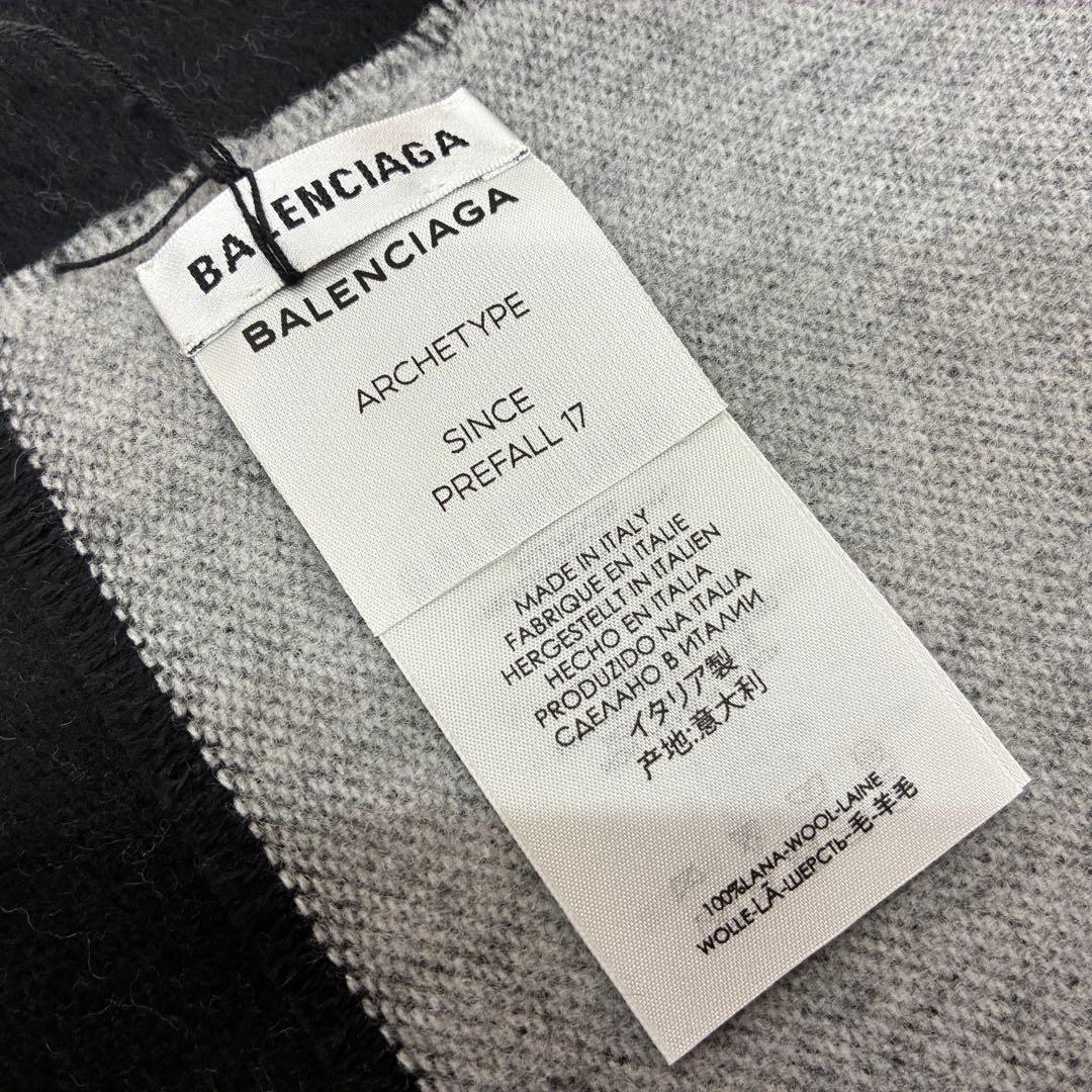 ▲未使用品BALENCIAGA 　バレンシアガ　512732　ロゴ入りマフラー