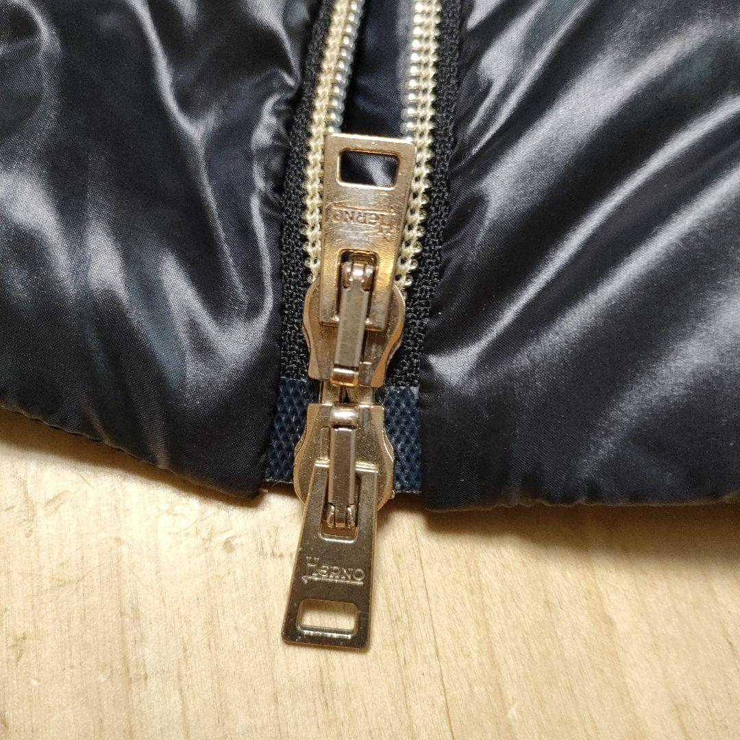 美品★HERNO フーデッドロングダウンベスト42　ブラック