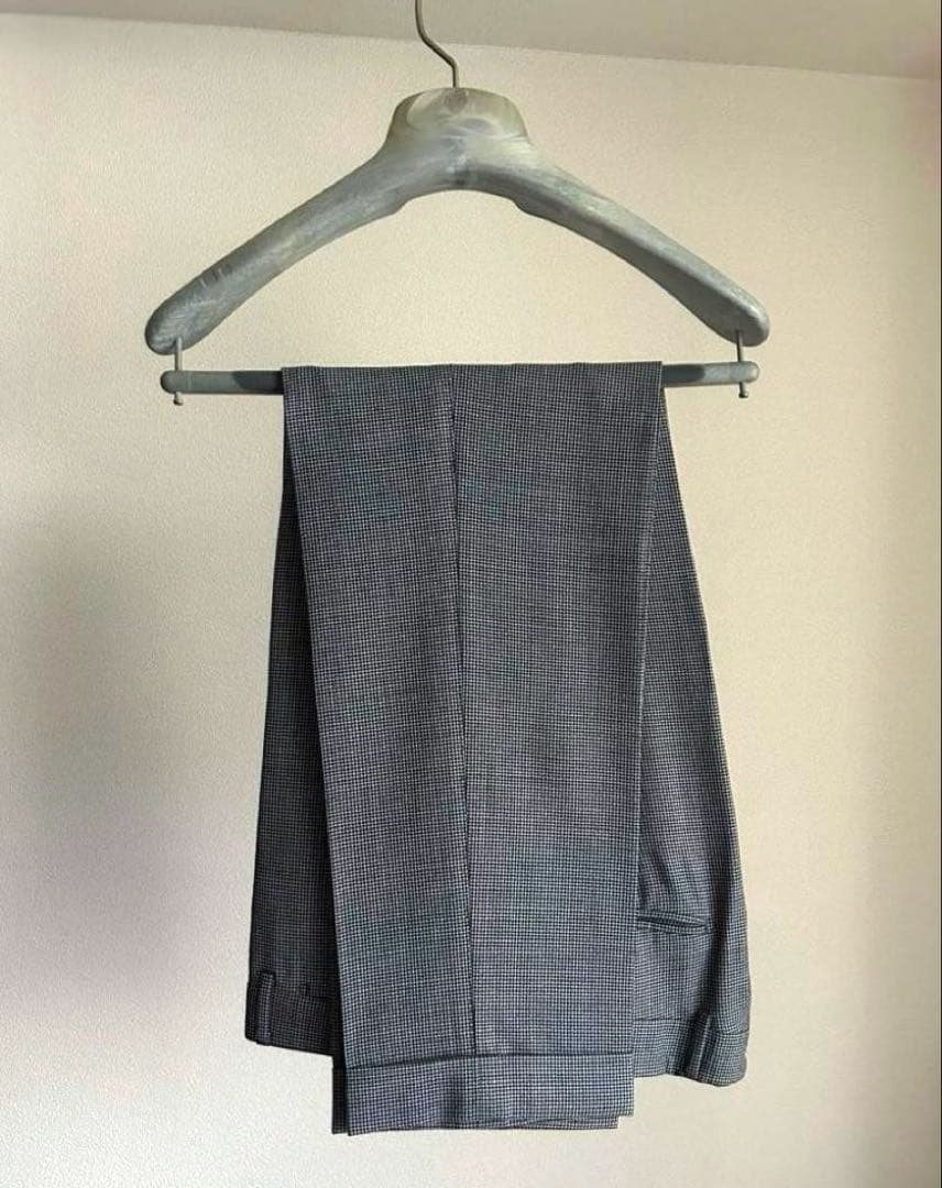 E・Zegna TARVELLR 千鳥格子柄セットアップスーツ・グレー46サイズ