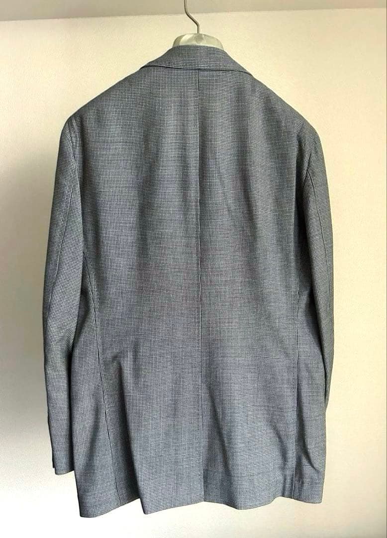 E・Zegna TARVELLR 千鳥格子柄セットアップスーツ・グレー46サイズ