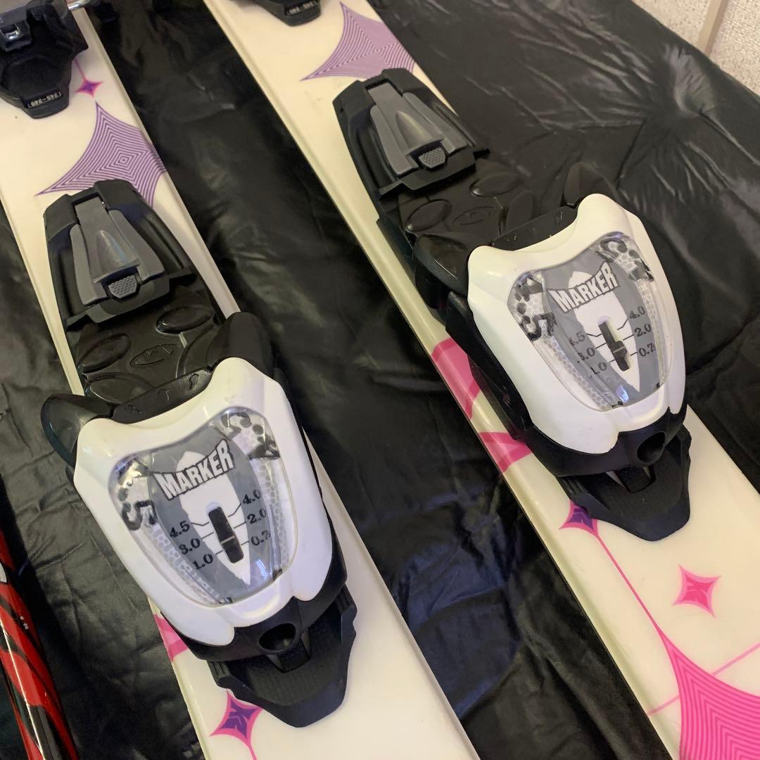 k2スキー板 ブーツ 、ストック付き