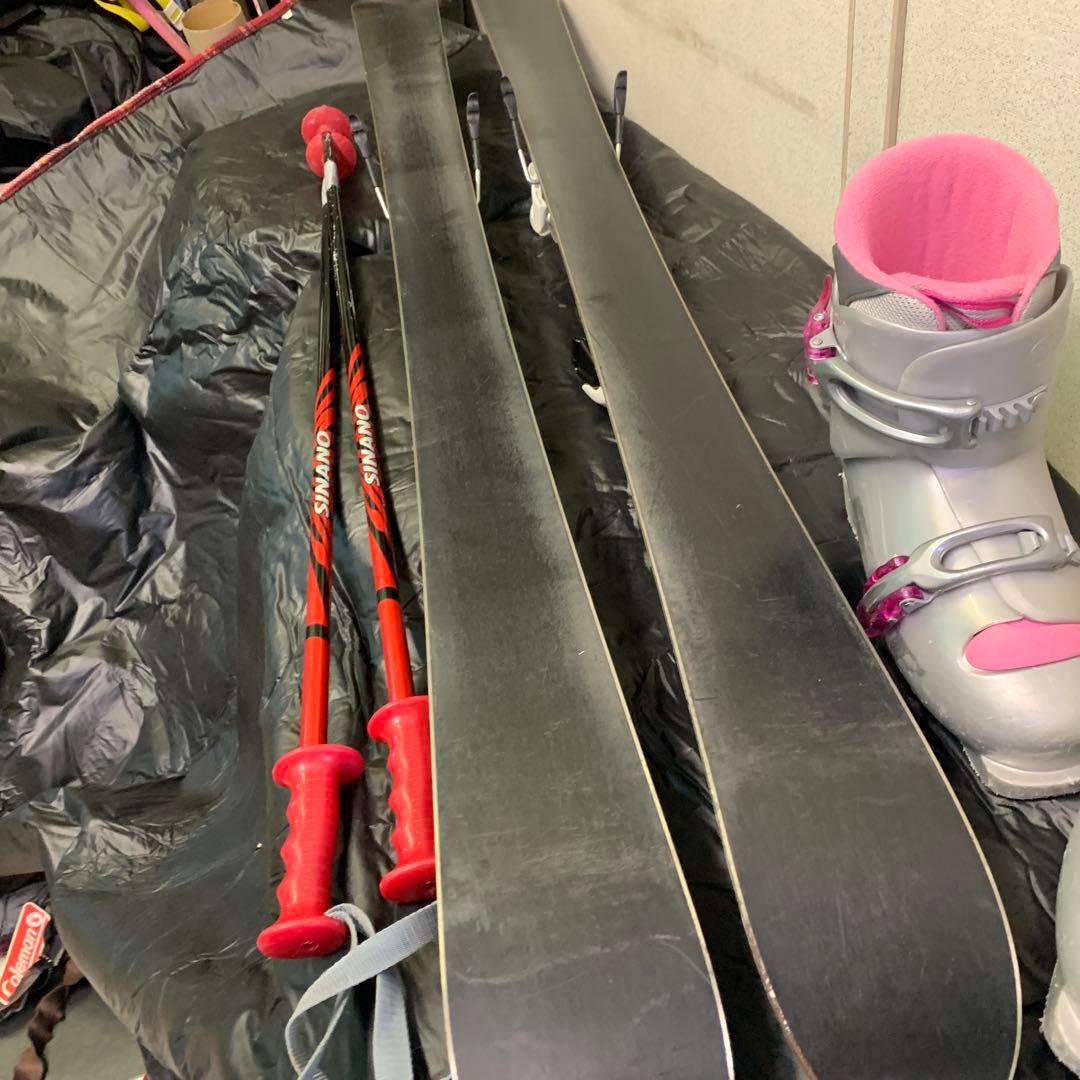 k2スキー板 ブーツ 、ストック付き