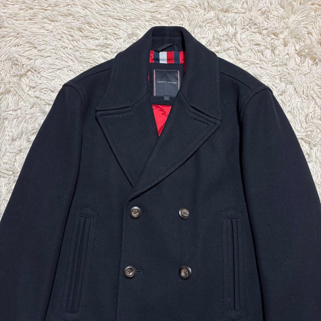 美品 トミーヒルフィガー ピーコート マンテコ社 TH TECH 裏地中綿