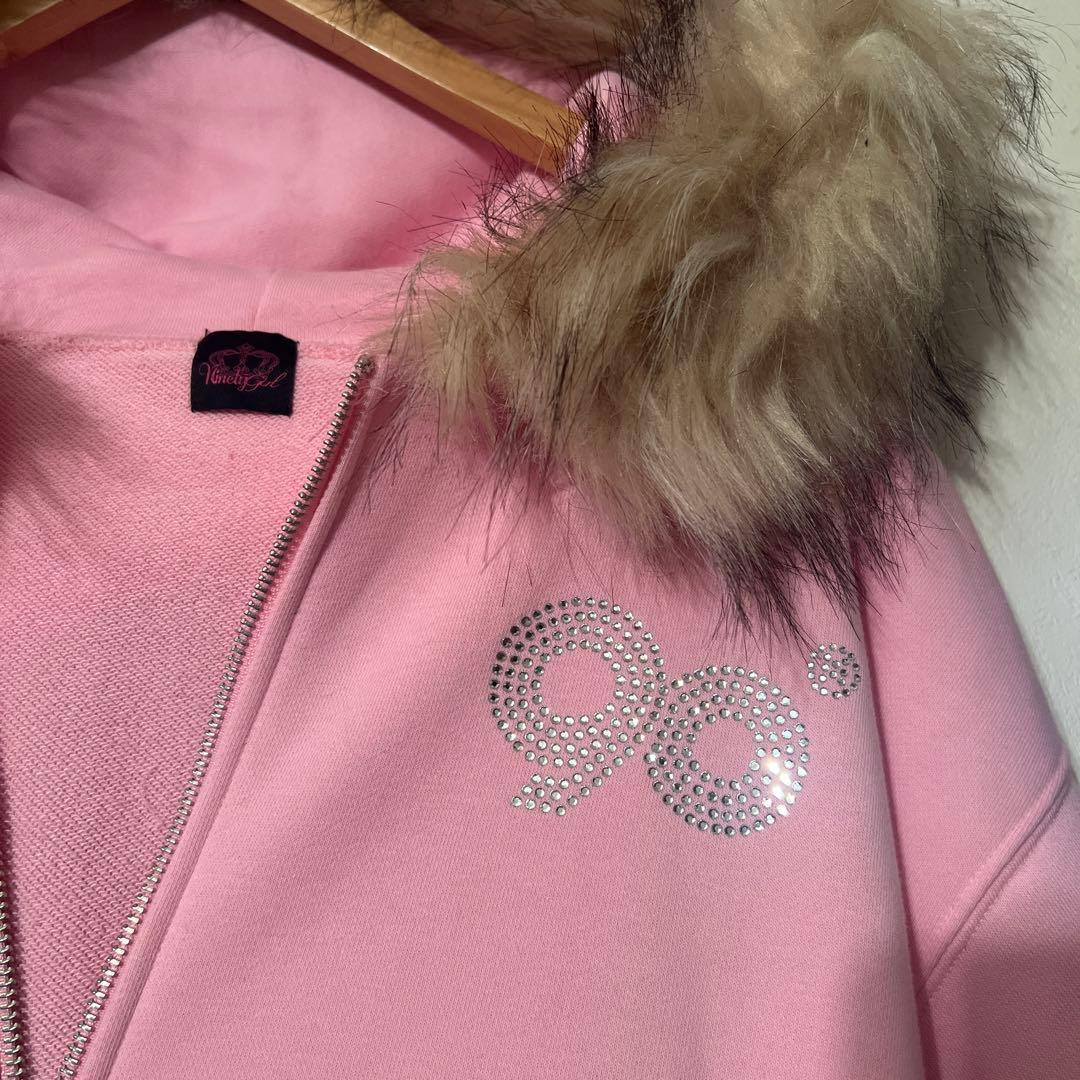 Vinetti Girl ピンク ジップアップパーカー 9090 Mサイズ