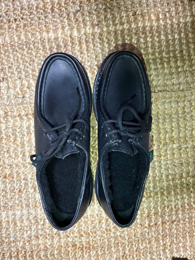 【未使用】Paraboot ミカエル黒 レザー ローファー 24cm UK4.5