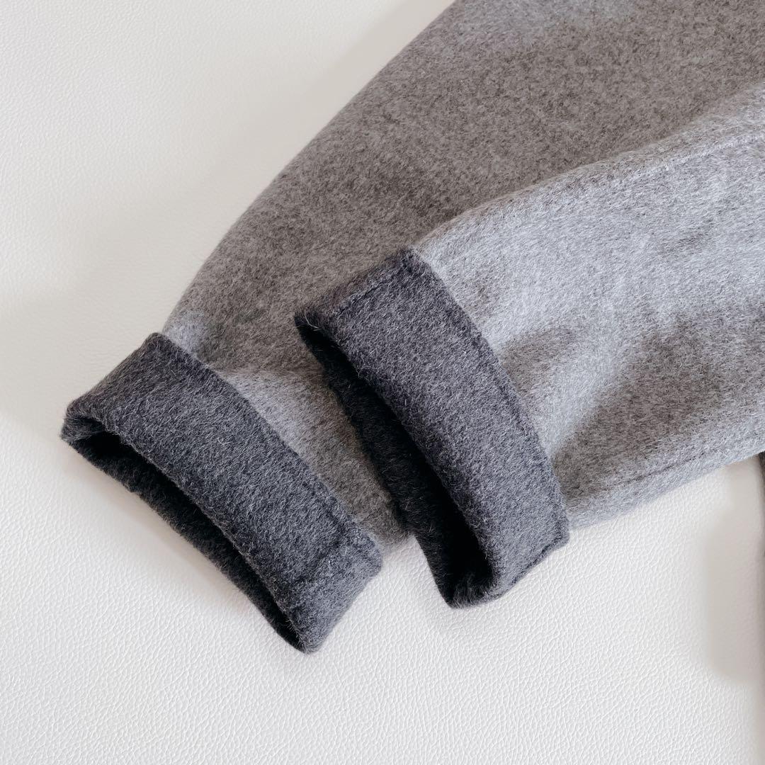 23区 チェスターコート 大きいサイズ 44/3L アンゴラ混 ライトグレー