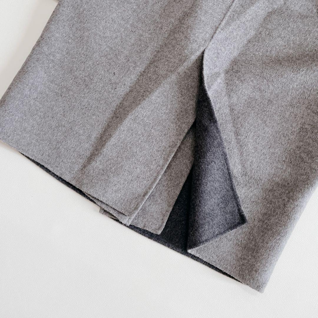 23区 チェスターコート 大きいサイズ 44/3L アンゴラ混 ライトグレー