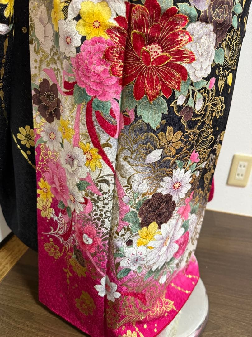 振袖　フルセット　華やか　ふくよかサイズ