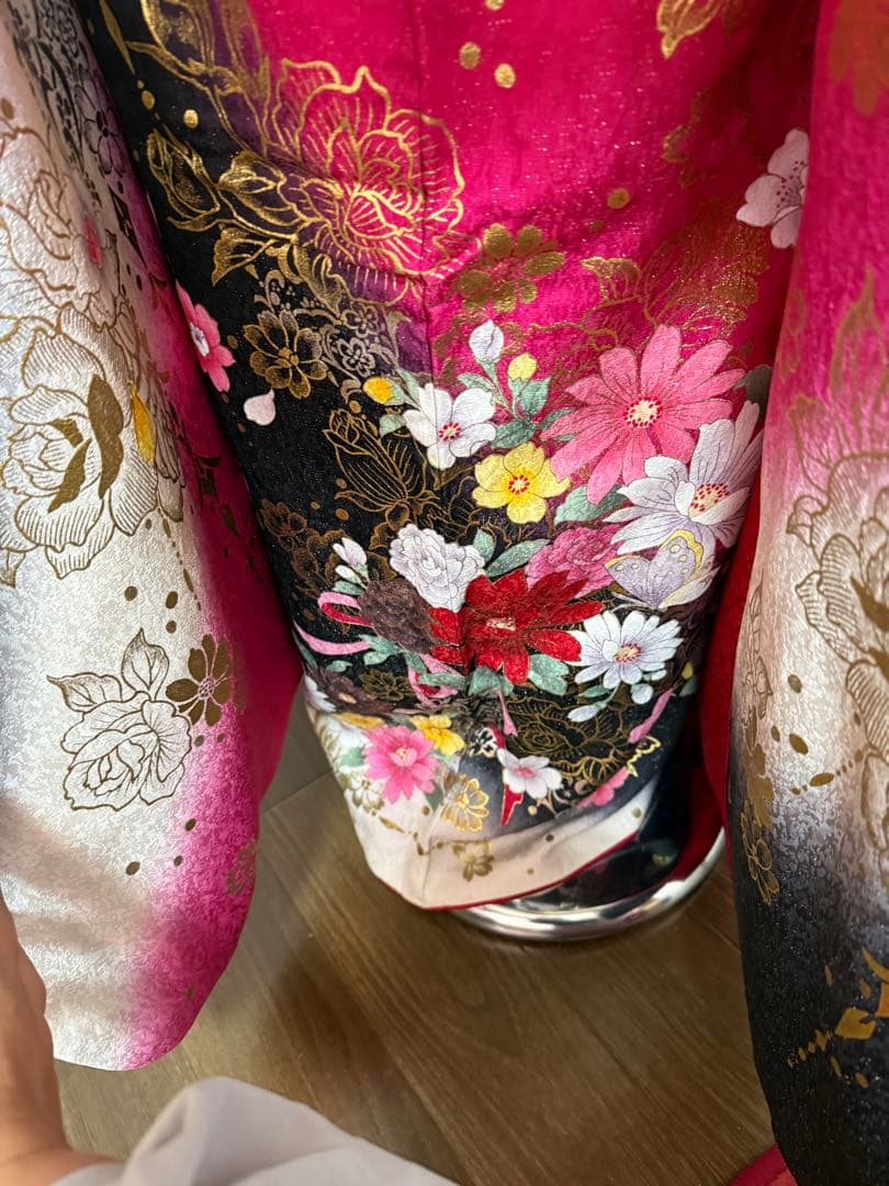 振袖　フルセット　華やか　ふくよかサイズ