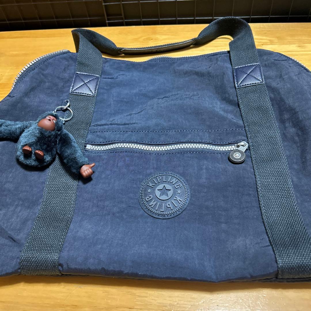 Kipling ネイビー トートバッグ