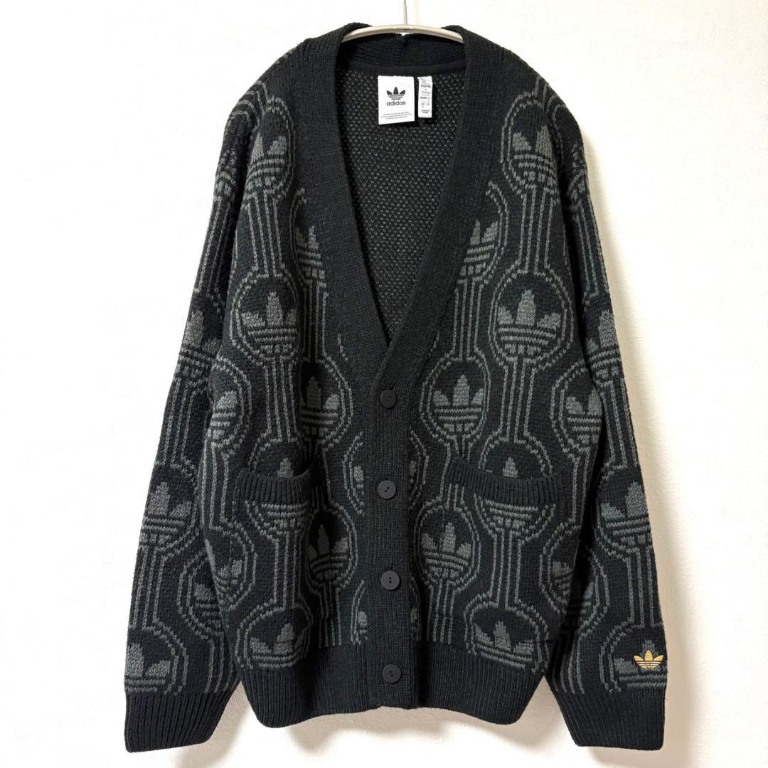アディダス オリジナルス Lサイズ 70Sトレフォイルカーディガン 黒