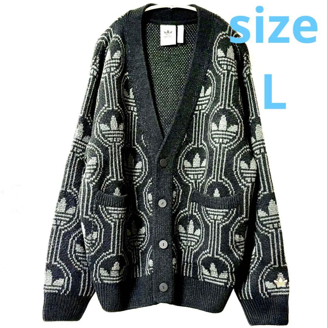 アディダス オリジナルス Lサイズ 70Sトレフォイルカーディガン 黒