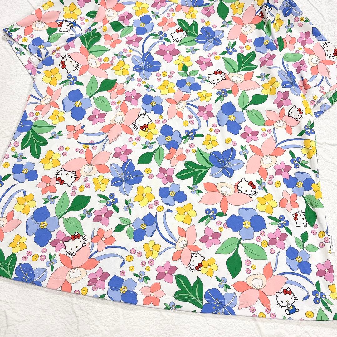 t*せ様 2024✨レオナール ハローキティ 大きいサイズ カットソー 花柄 ト