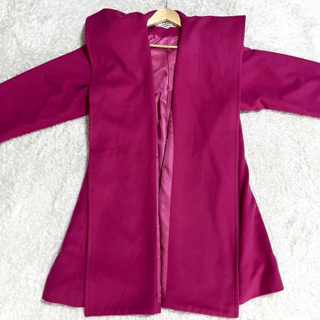 超希少✨イヴサンローラン YSL ウールコート フーデッドコート ピンク M