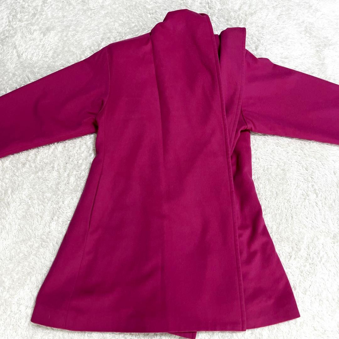 超希少✨イヴサンローラン YSL ウールコート フーデッドコート ピンク M