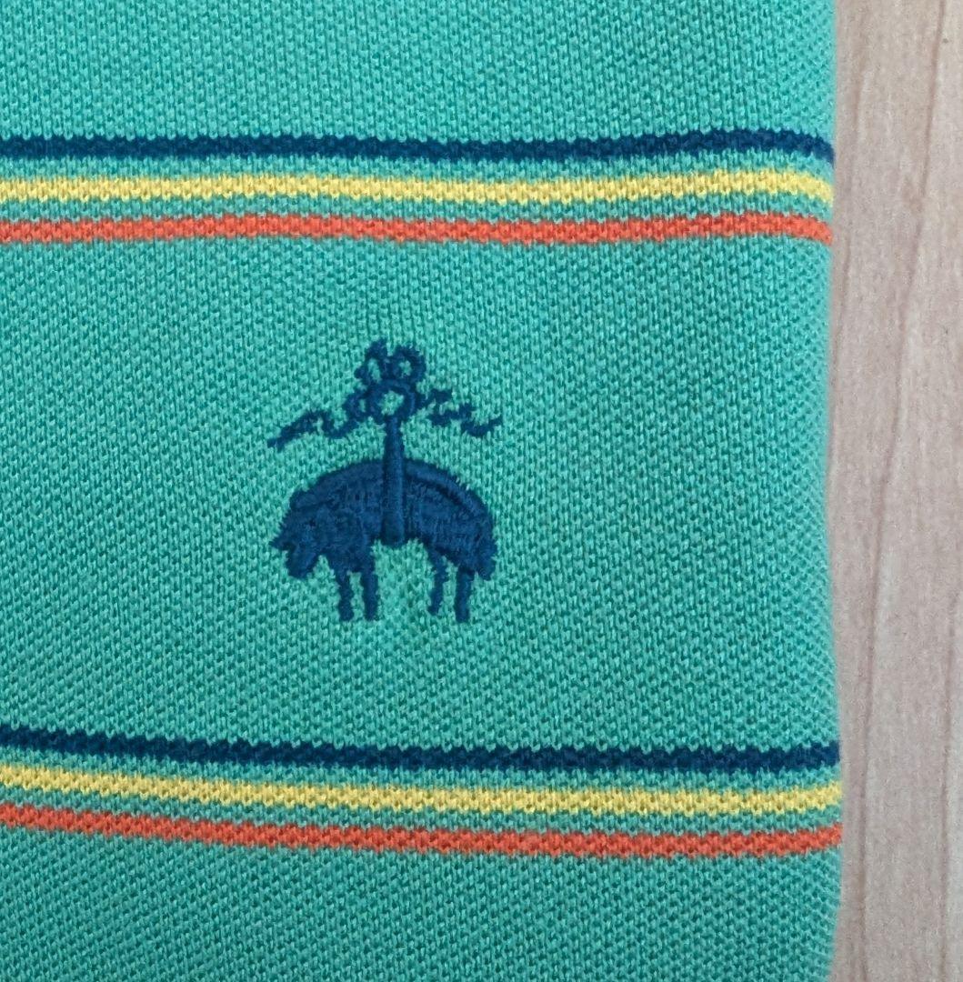 所*長様 ブルックスブラザーズのスーピマコットントリプルストライプポロシャツ★新