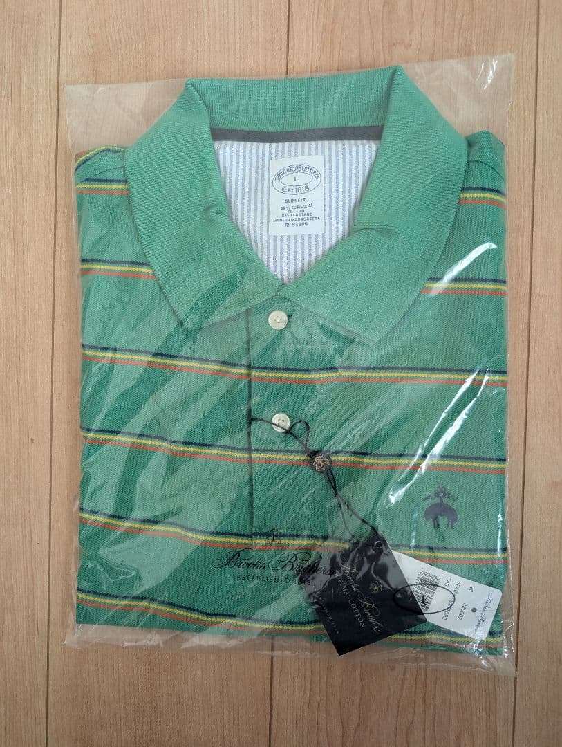 所*長様 ブルックスブラザーズのスーピマコットントリプルストライプポロシャツ★新